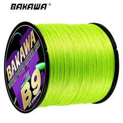 BAKAWA 9 Strands 300M 500M 1000M Multifilament PE Braided Fishing Line 22-100LB Super Strong Smooth Durable Carp Seawater Pesca