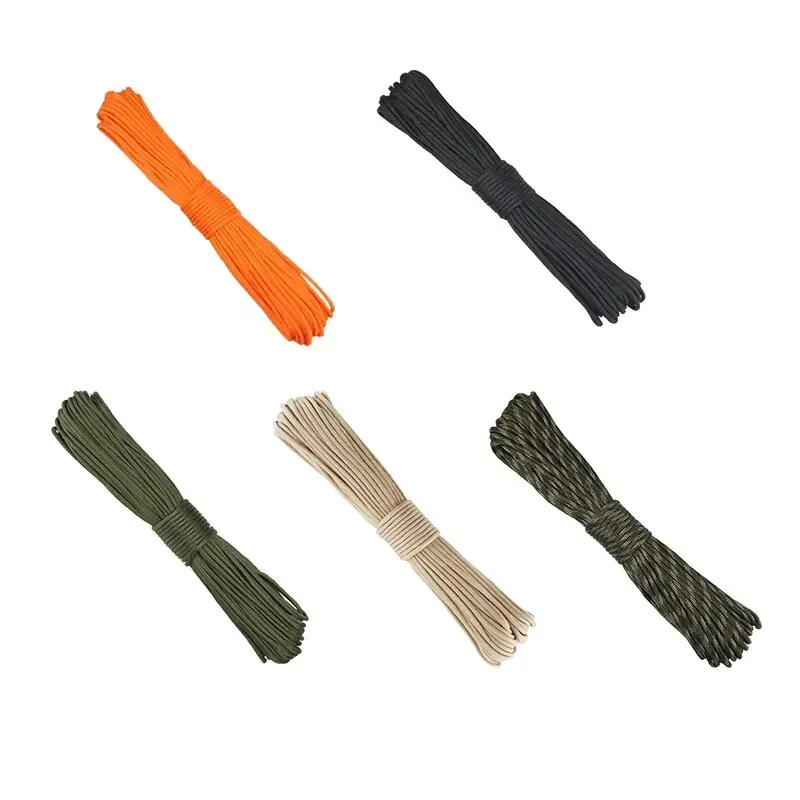 9-Cores الحبل Paracord للتخييم في الهواء الطلق ، حبل البقاء على قيد الحياة ، حبل المظلة ، ملحقات خيمة المشي لمسافات طويلة ، القطر 4 ، 5 ، 15 ، 31 متر