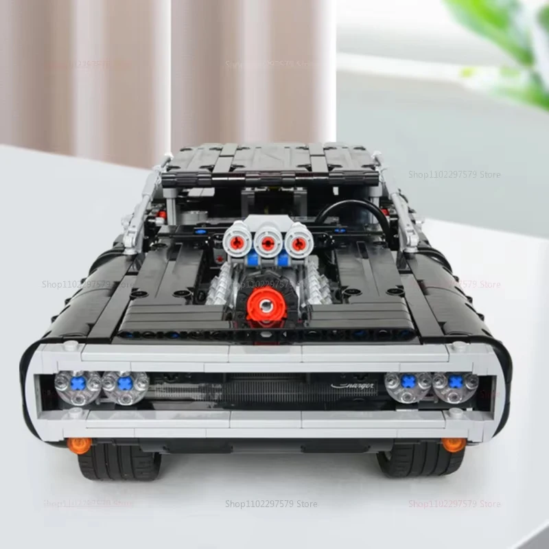 1077 قطعة نموذج سيارة رياضية للسباق الفني اللبنات المدينة الميكانيكية سرعة السيارة الخارقة الطوب لغز الكبار اللعب الهدايا