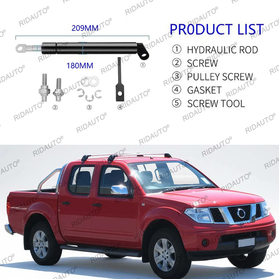 For Nissan Navara 2004-2014 Tailgate Slow Down Pickup Trunk Gas Shock Strut Lift Supports Oil Damper Strut Slow Down Easy Up