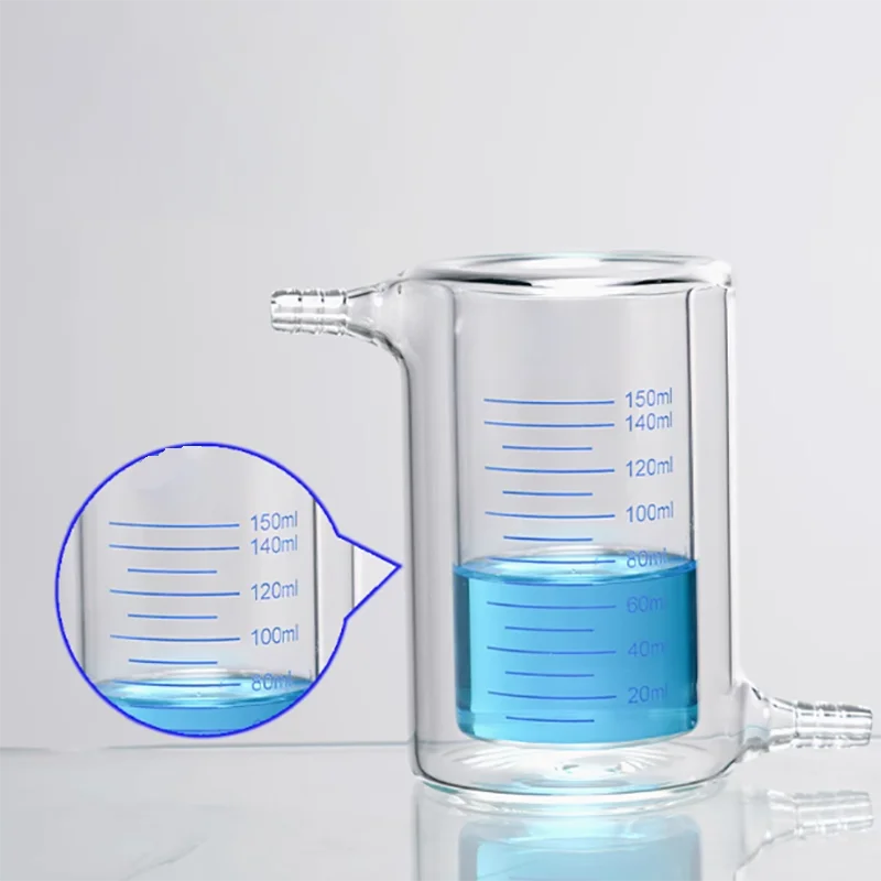 Glass jacketed beaker double-layer beaker photocatalytic reactor 50/100/200/250/500/1000ml