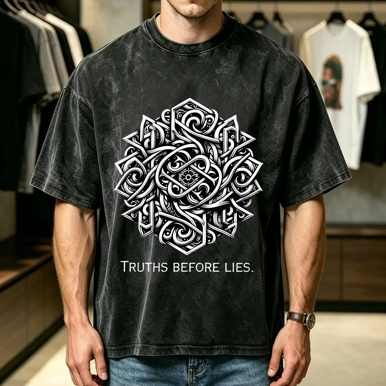 washed T Shirt Truths Before Lies Pattern Stormlight Surgebinders Archive Shallan Spren Sanderson Fans s long or short sleeves