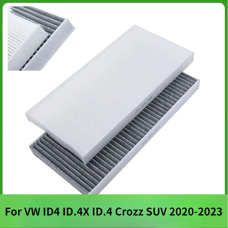 2PCS for VW ID4 ID.4X ID.4 Crozz SUV 2020-2023 Replacement Car Air Filter Air Conditioner Cabin Filter with Activated Carbon