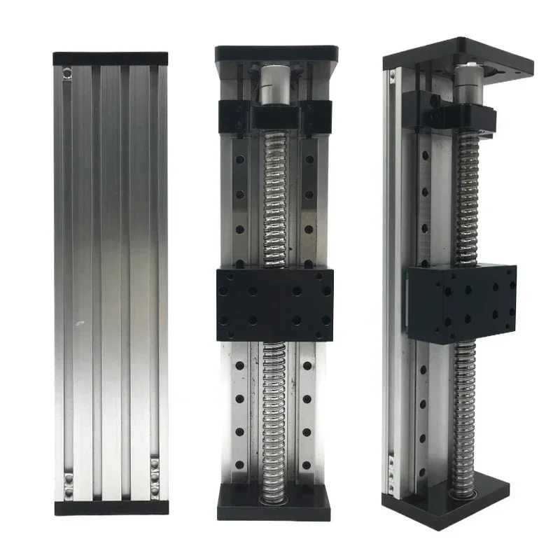 CNC Linear Guide Table Double Rail Sliding Table XYZ Axis Ball Screw Linear Stage Mobile Table 80mm Width SFU1204/SFU1605/1610