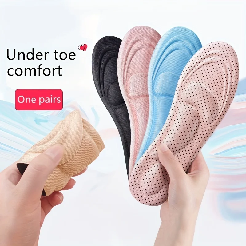 4D memory sponge men's and women's sports insoles, soft, breathable, and deodorizing running mats, men's and women's sports shoe