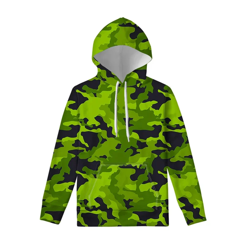 

Fluorescent Color Camouflage Print Hoodie For Men Street Men Clothing Camouflage Hooded Pullover Women Sweatshirts Sportwear