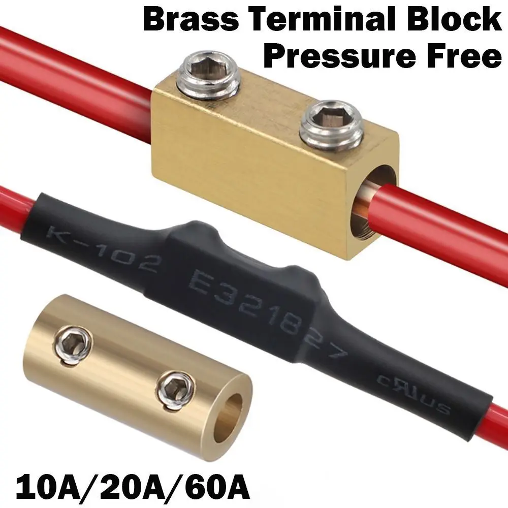 With Heat Shrink Tubing Brass Terminal Block High Current Pressure Free Quick Terminal Block Waterproof Wire Connector