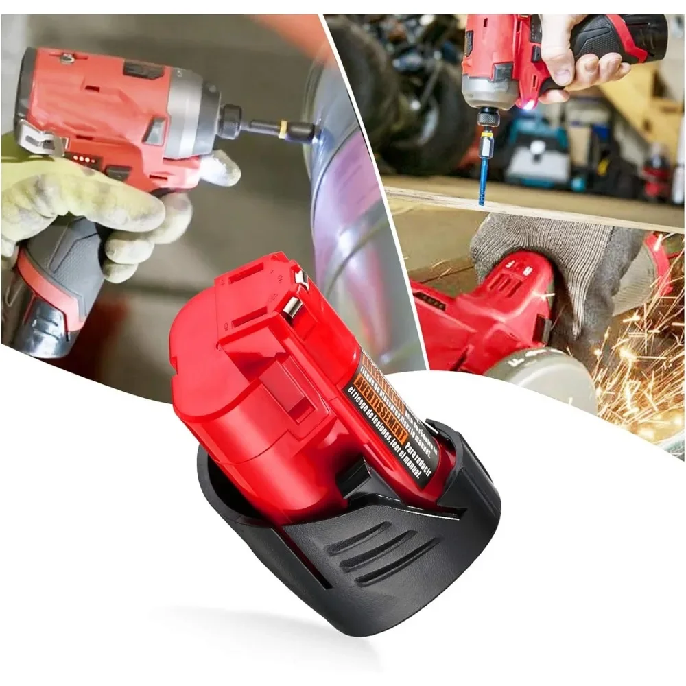 Batería de repuesto de 12V para Milwaukee M12 XC 48-11-2411, 48-11-2401, herramientas inalámbricas de MIL-12A-LI, batería recargable