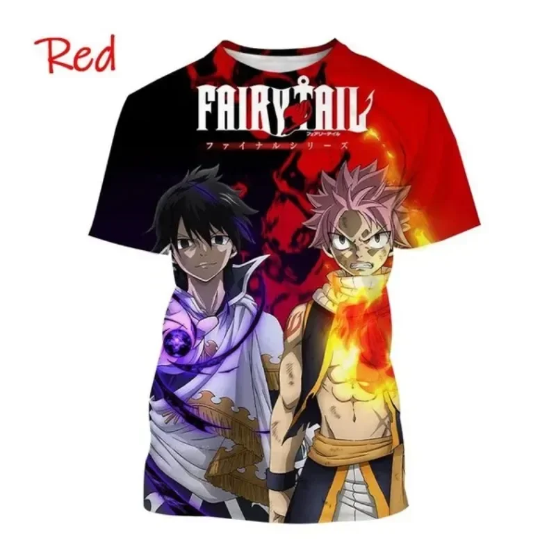 Fairy Tail T-shirt Classic Anime Men and Women 3D T-shirt Casual O-neck Printed Men and Women Short-sleeved T Shirt for Men