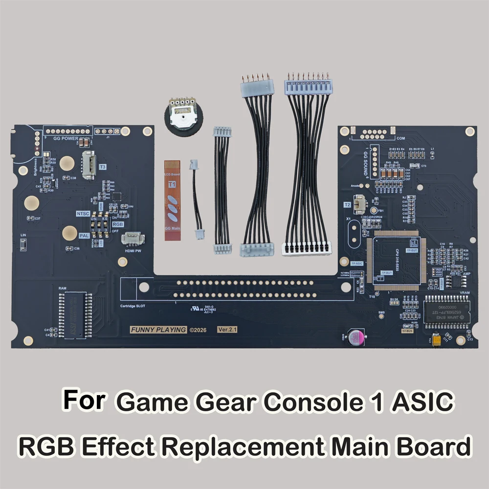 New Colorful RGB Replacement Motherboard Soldered Single Chip MainBoard for GAMEGEAR GG Gaming