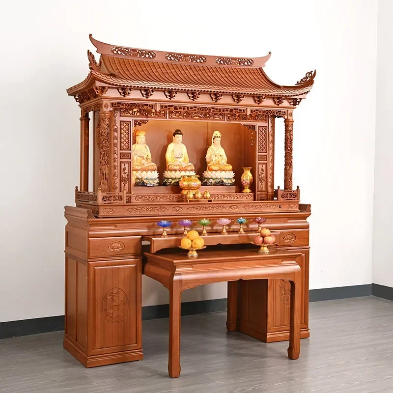 Modern Light Luxury Small Buddhist Shrine Cabinet Household Offering Table God of Wealth Incense Stand Storage Shelf