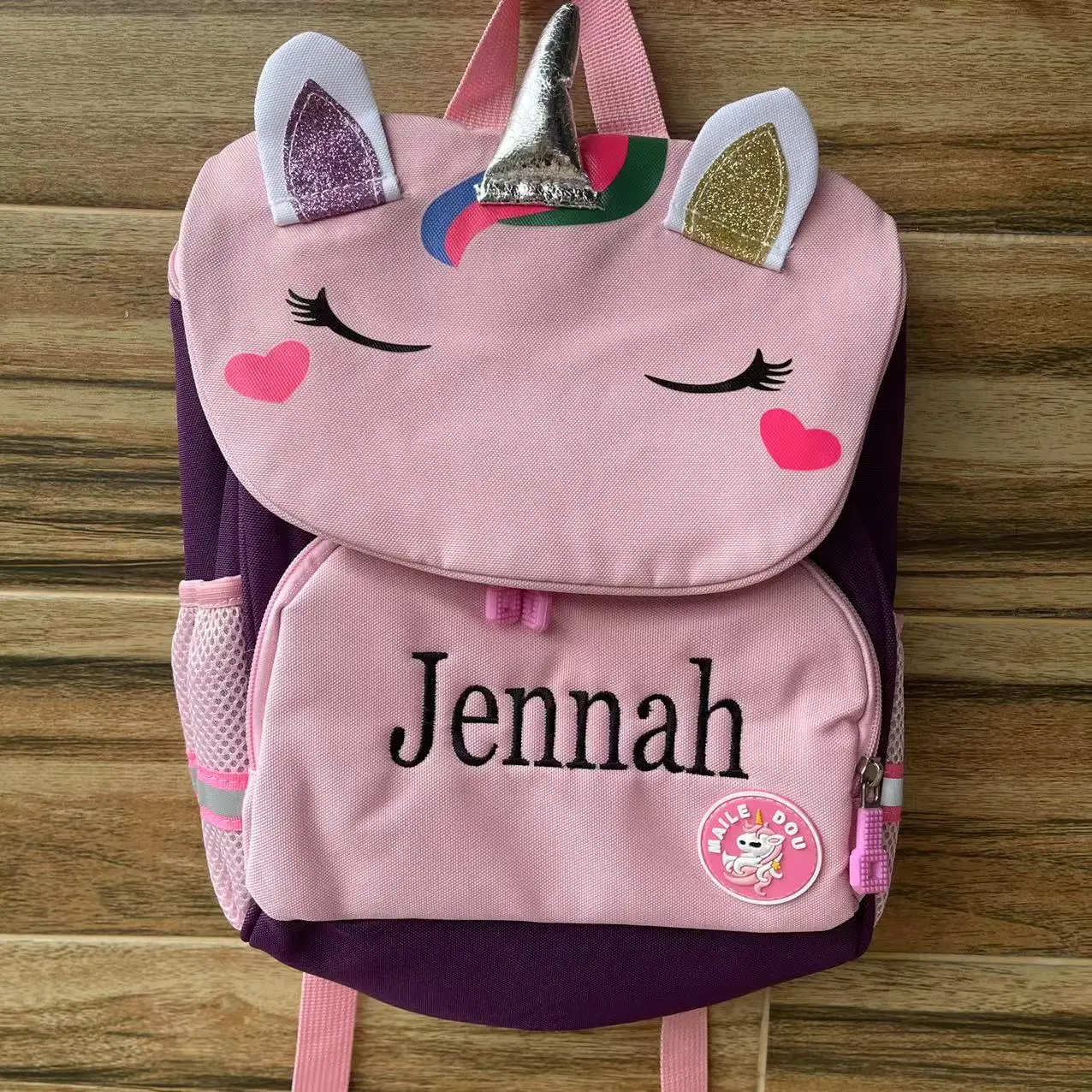 

New Kindergarten Schoolbag Personalized Name Boys Girls Cute Cartoon Backpack Custom Embroidered Dinosaur Unicorn Children's Bag