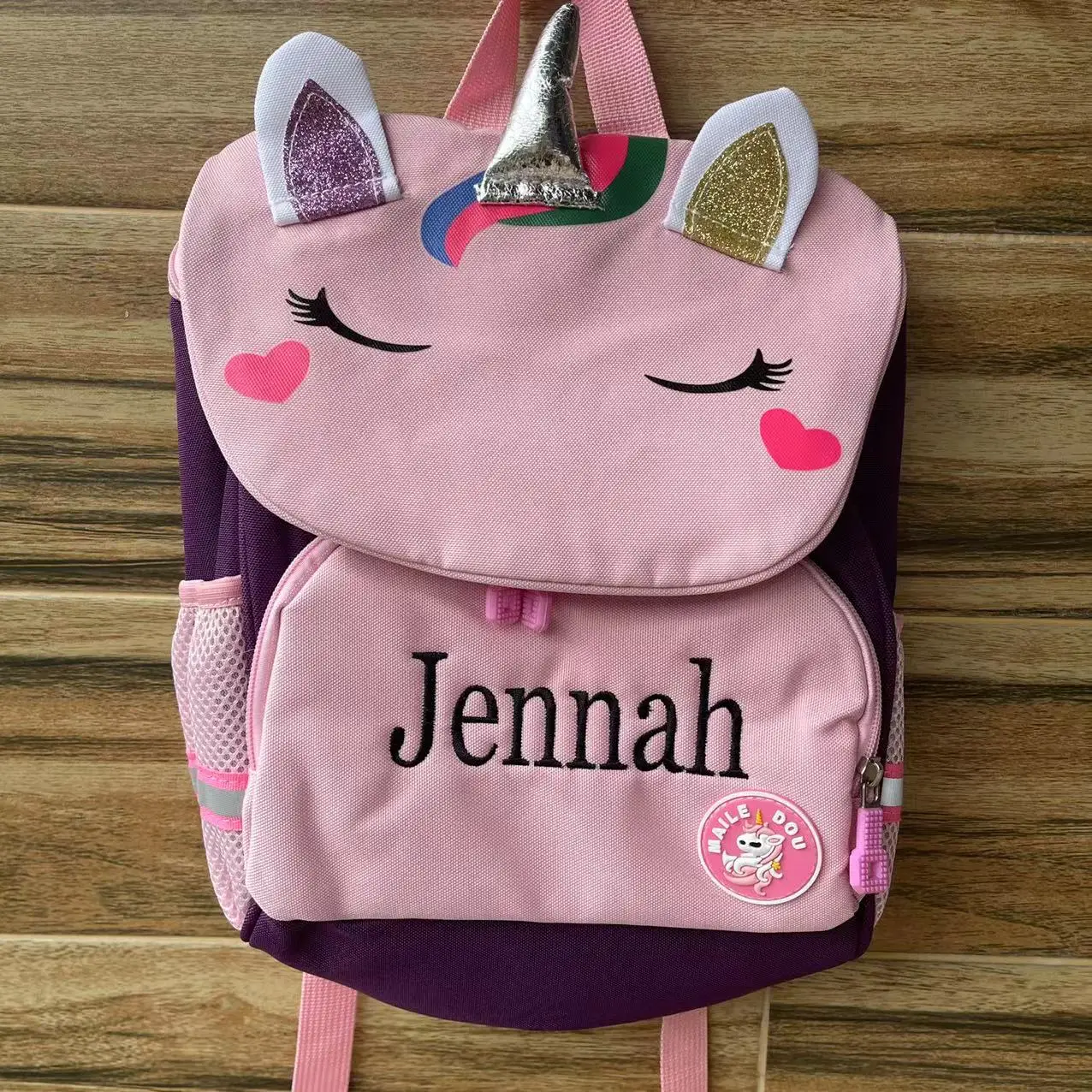 New Kindergarten Schoolbag nome personalizzato ragazzi ragazze Cute Cartoon zaino personalizzato ricamato dinosauro unicorno borsa per bambini