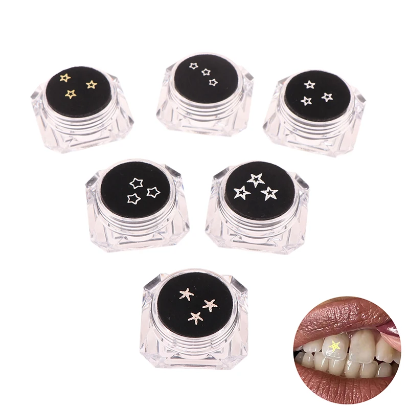 

New 3pcs/Box Dental Tooth Diamond Gem Imitation Teeth Star Various Shape Beauty Diamond Jewelry Ornament Decoration