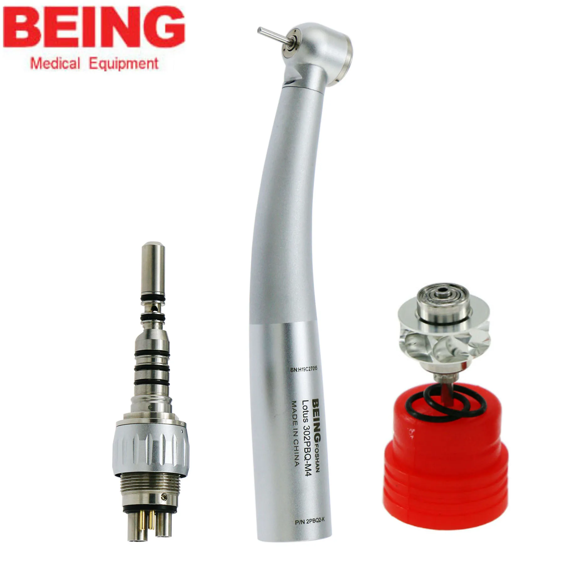 Dental Fiber Optic LED High Speed BEING Turbine Standard Handpiece Fit Multiflex Coupler Kavo 302PBQ