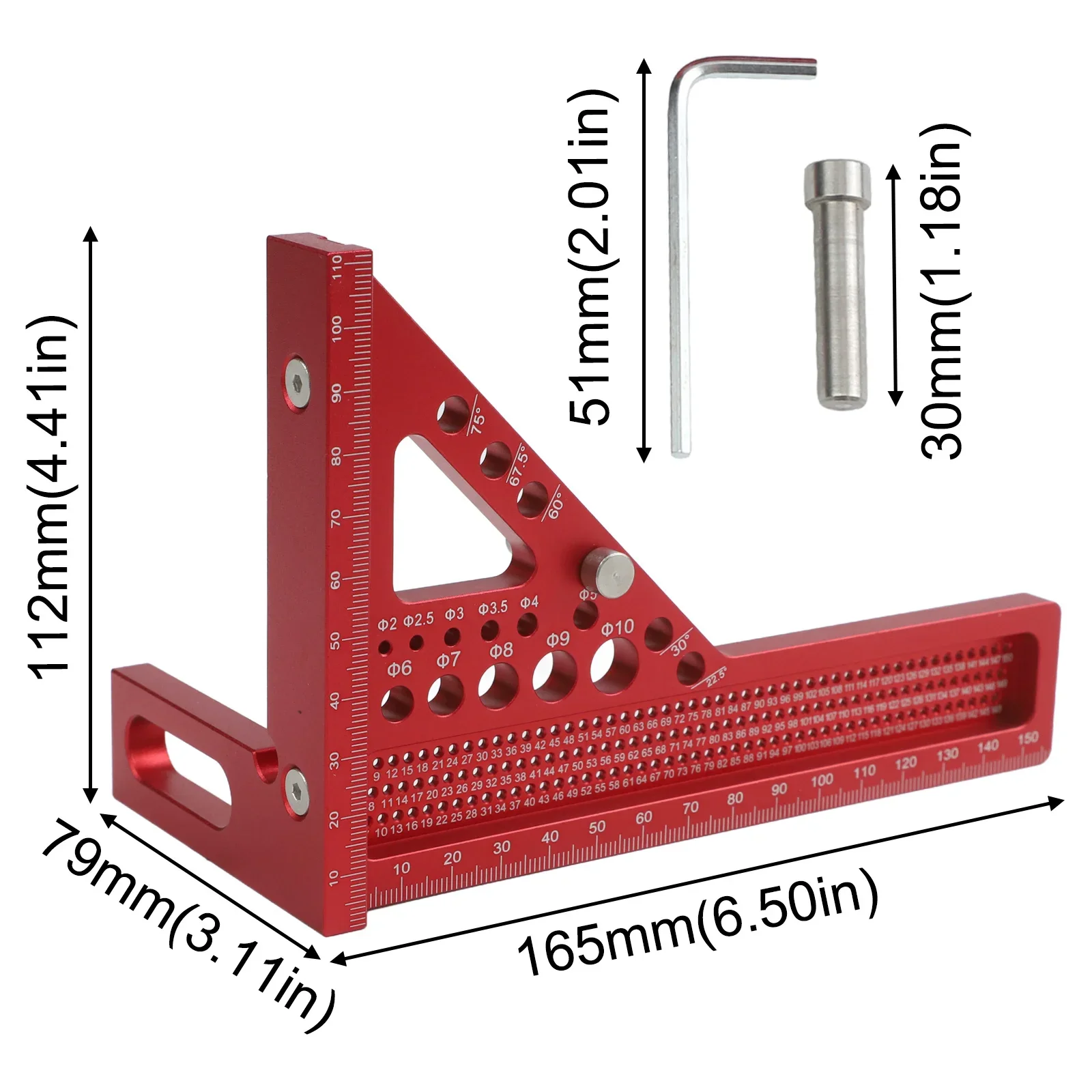 Essential 3D Measuring Tool with Degree Scriber Perfectly Crafted for Precision in Woodworking Projects and Home Improvements