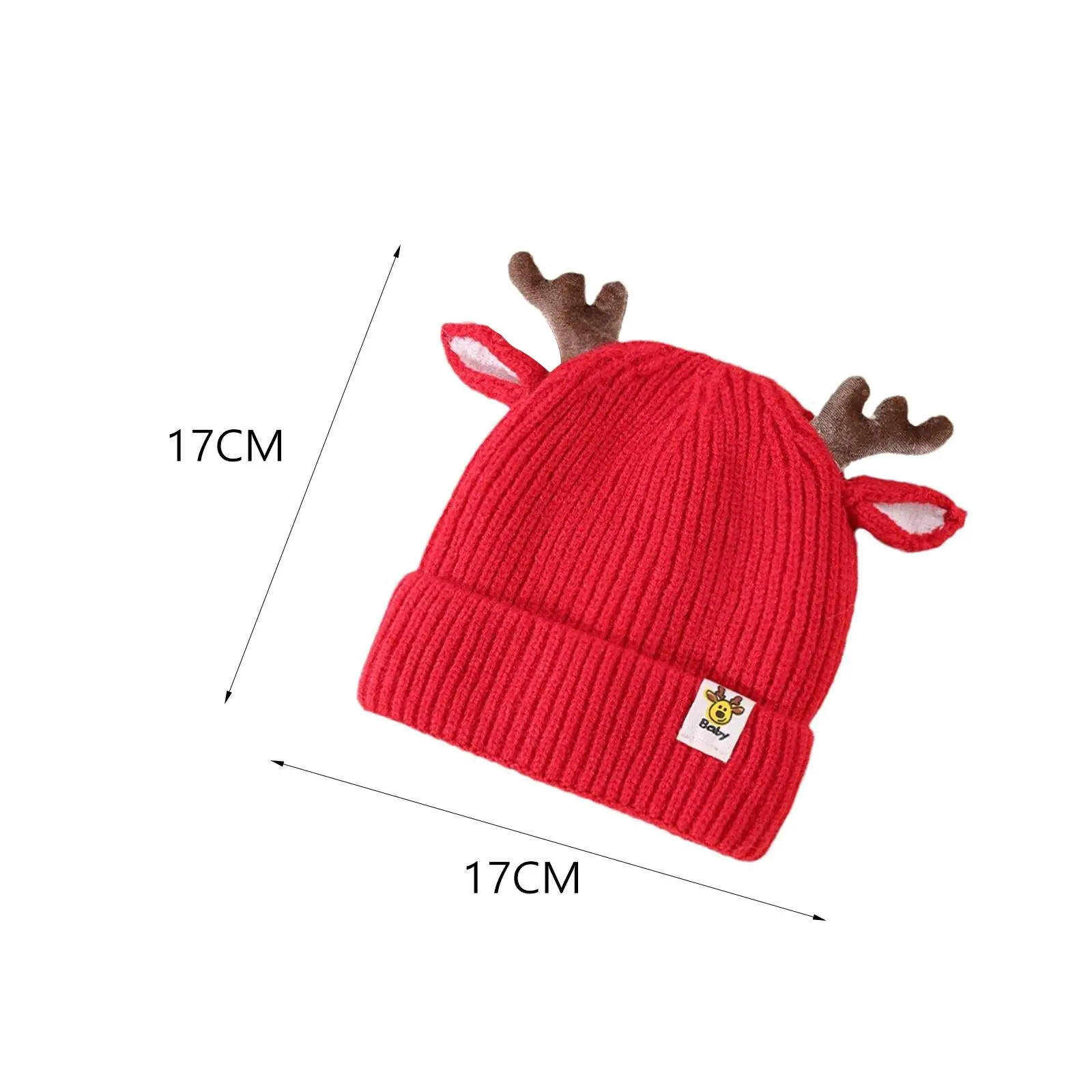 หมวกคริสต์มาสหมวกถักหมวกตกแต่งเทศกาลของขวัญ Photo Prop Antler หมวกฤดูหนาว