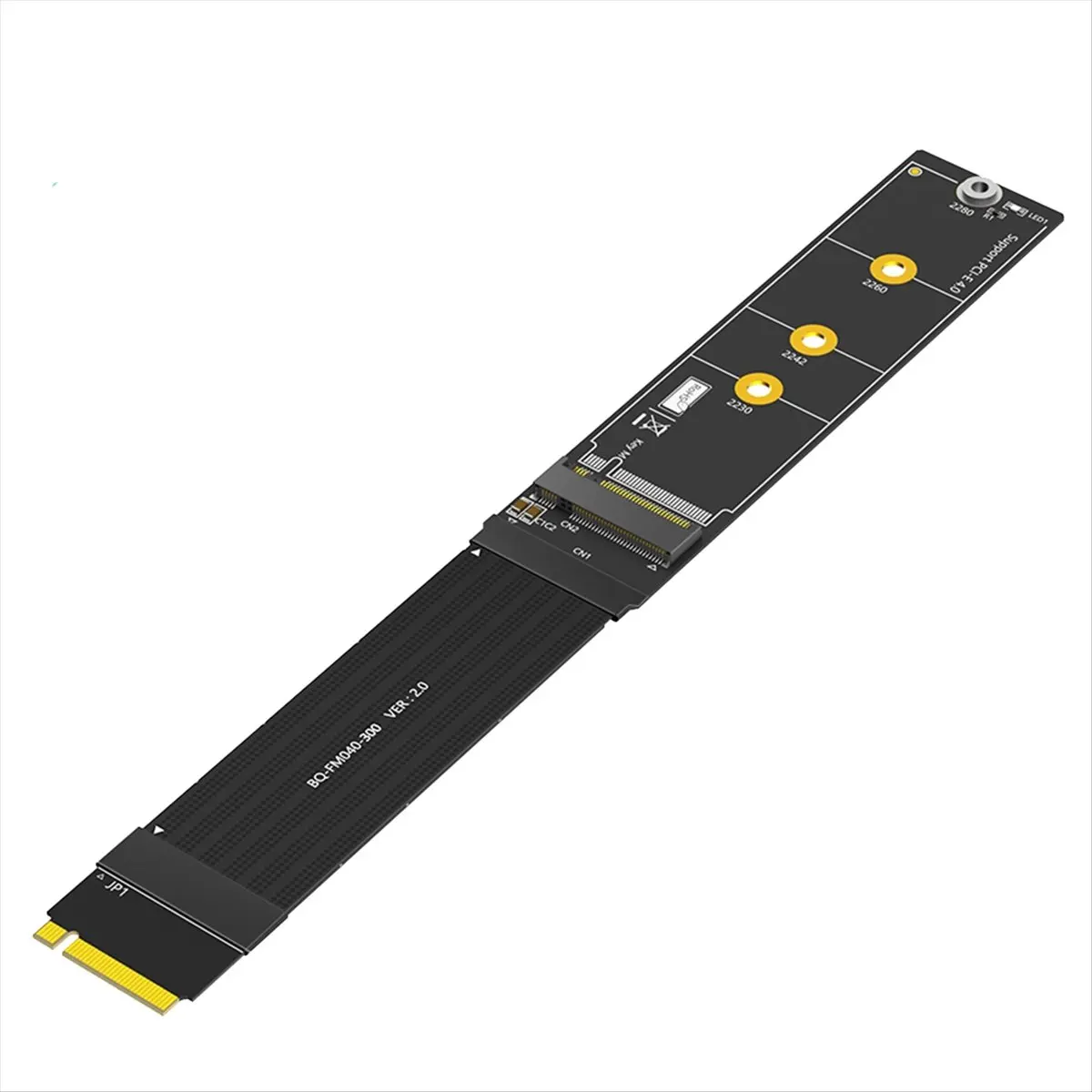 AA80 Upgrade Version 180 Degree NGFF M.2 M-Key NVME SSD Extension Cable(Length:20cm)