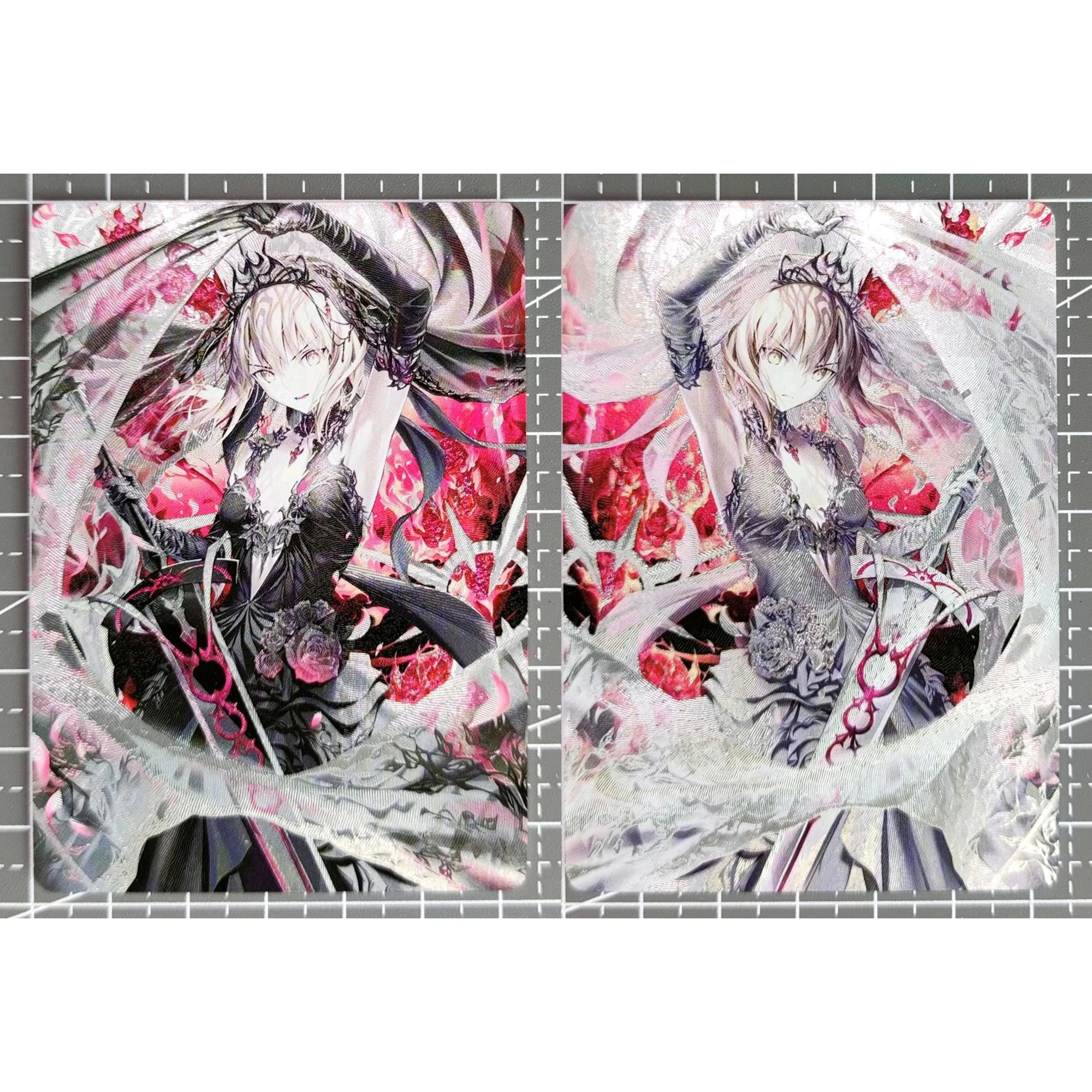 

2Pcs/set FGO Joan of Arc Coarse Flash Cards Fate/Grand Order Classic Anime Game Collection Cards Gift Toys