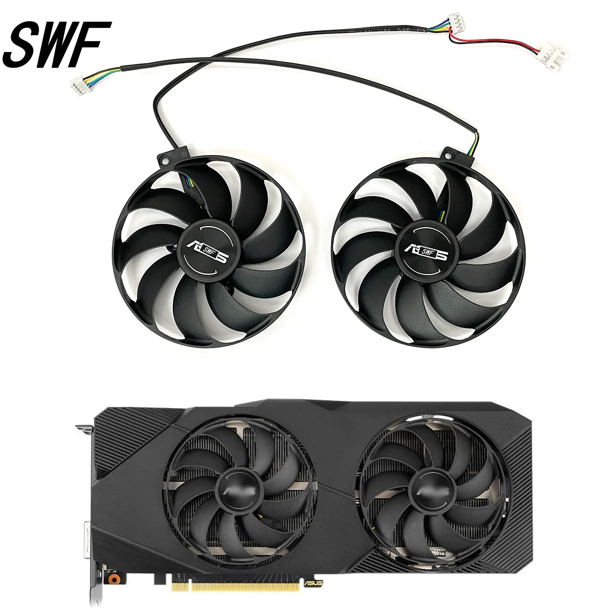 ASUS 듀얼 RTX 2080 2070 2060 SUPER EVO 그래픽 카드 쿨러, 90mm PLD09210S12H 냉각 선풍기, 선풍기 T129215SU FDC10H12S9-C 