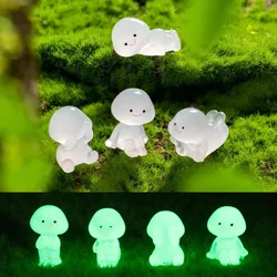 6PCS Luminous Tree Elf Fairy Garden Decoration Mini Figurines Glow in Dark Tree Elves for Garden Micro Landscape Accessories