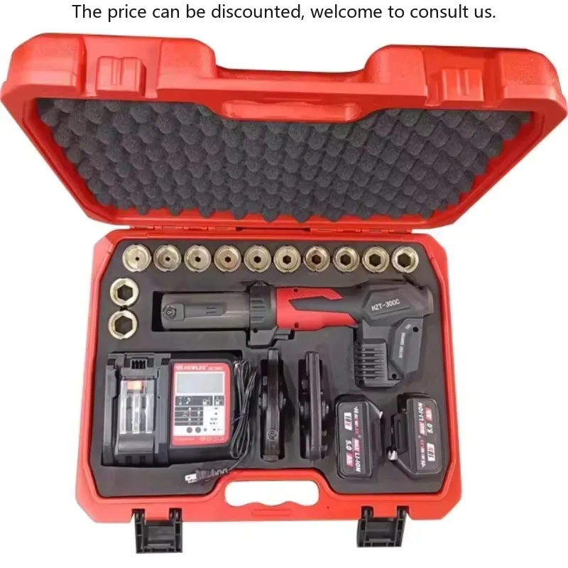 

HEWLEE HZT-300C The Fastest Accurate Battery Powered Cable Lug Crimping And Cutter Tools For CuAl Cable Lug And 30mm Cutter