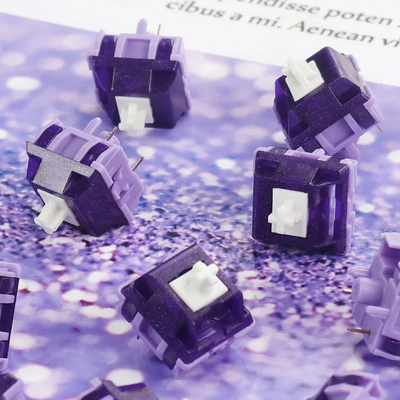 Duhuk Bitter Tea Purple Switch V2 Kuchazi Switch RGB SMD 5pin Pre Advanced Heavy Tactile For Mechanical Keyboard Factory Lubed