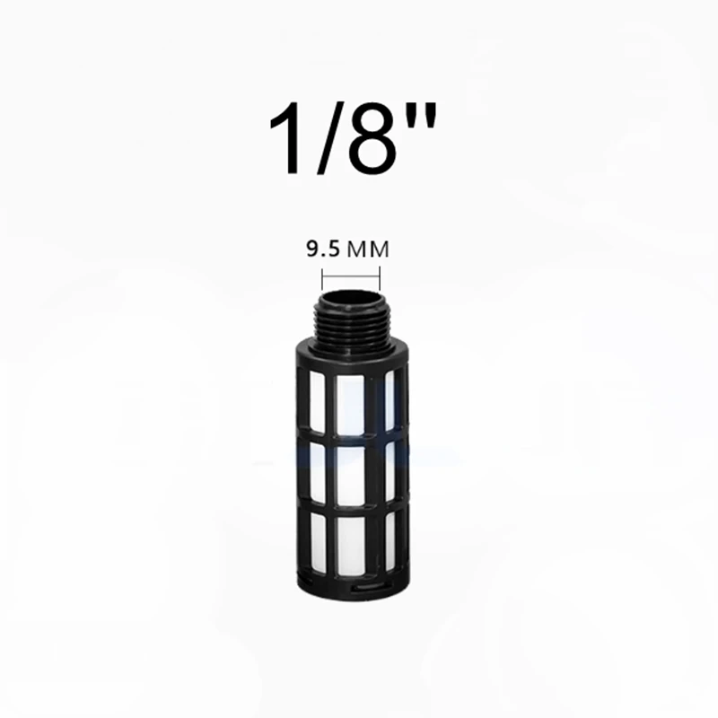 2pcs/lot  Exhaust Muffler 1/8‘’1/4‘1/2'' Pneumatic Plugs Silencer Fitting Plastic Pneumatic Muffler Exhaust Noise Filter Muffler