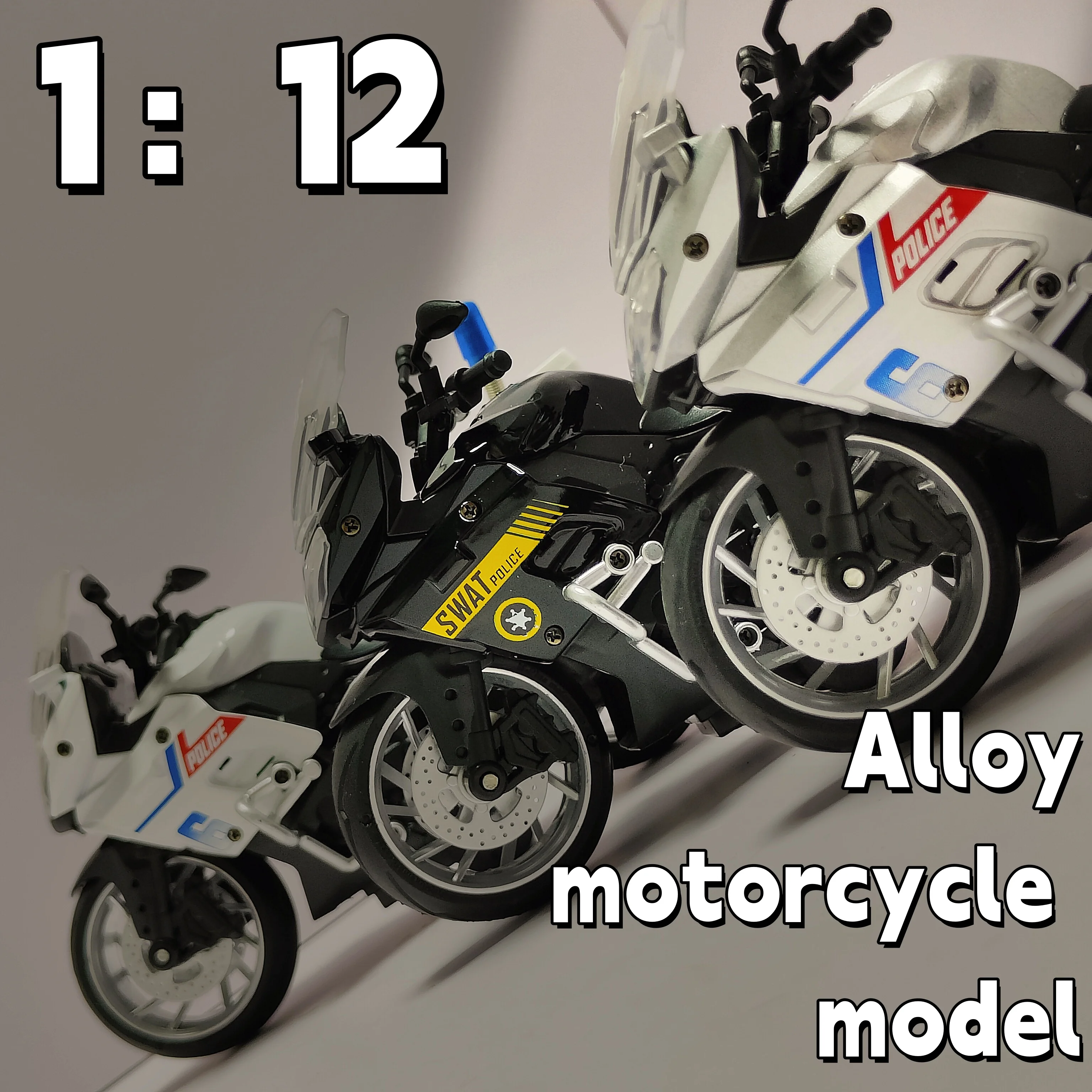 

1:12Звуковой и легкий бронированный мотоцикл, реалистичный гоночный автомобиль из сплава с откатным механизмом, игрушечная машина для мальчиков, коллекционное украшение