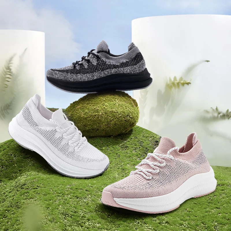 Youpin-zapatos informales de palomitas de maíz para hombre y mujer, calzado con visión nocturna, reflectantes y calcetines, deportivos integrados, 2023