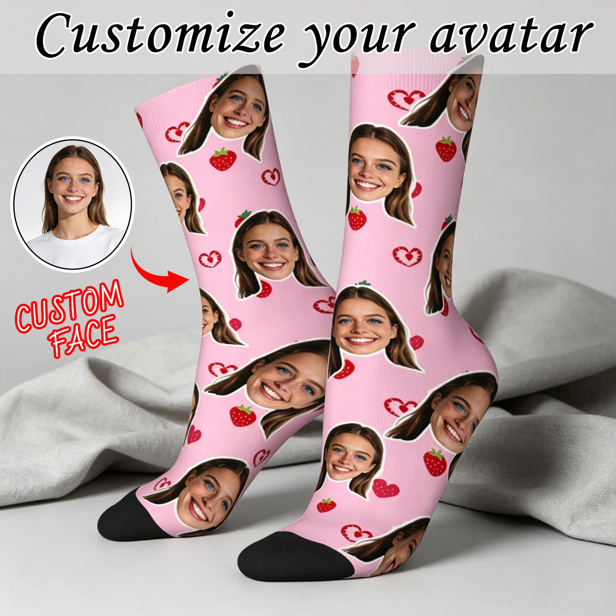 Custom avatar socks for women custom photo socks personalized picture socks photo socks personalized gifts