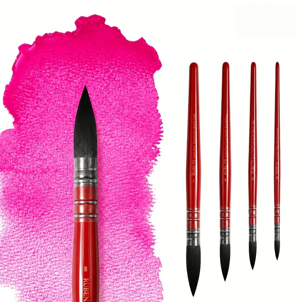Squirrel Hair Round Watercolor Paint Brushes Fine Detail Tool for Watercolor Gouache Acrylic Painting Beginner Art Creation