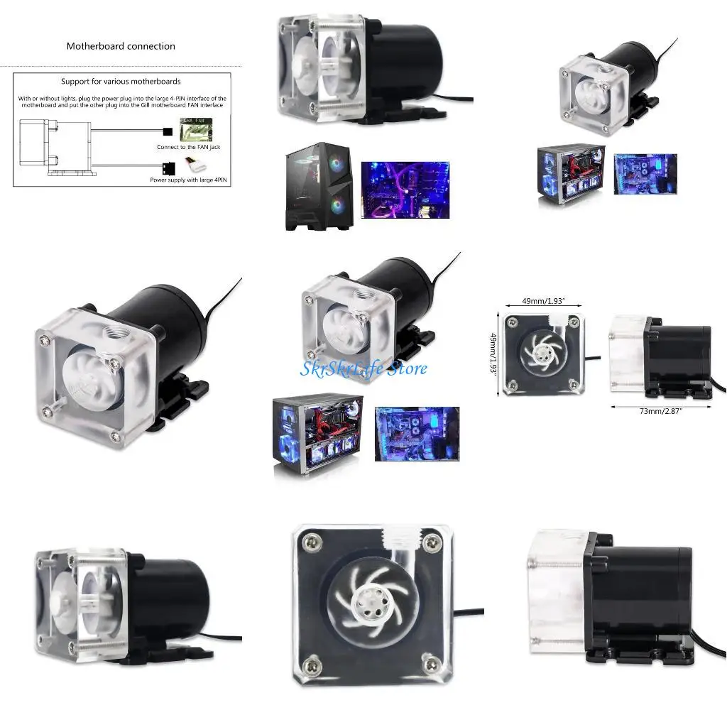 

E65E DCBrushless Water High Efficiency for PC Cooling CPU Cooler Powerful 600L/H