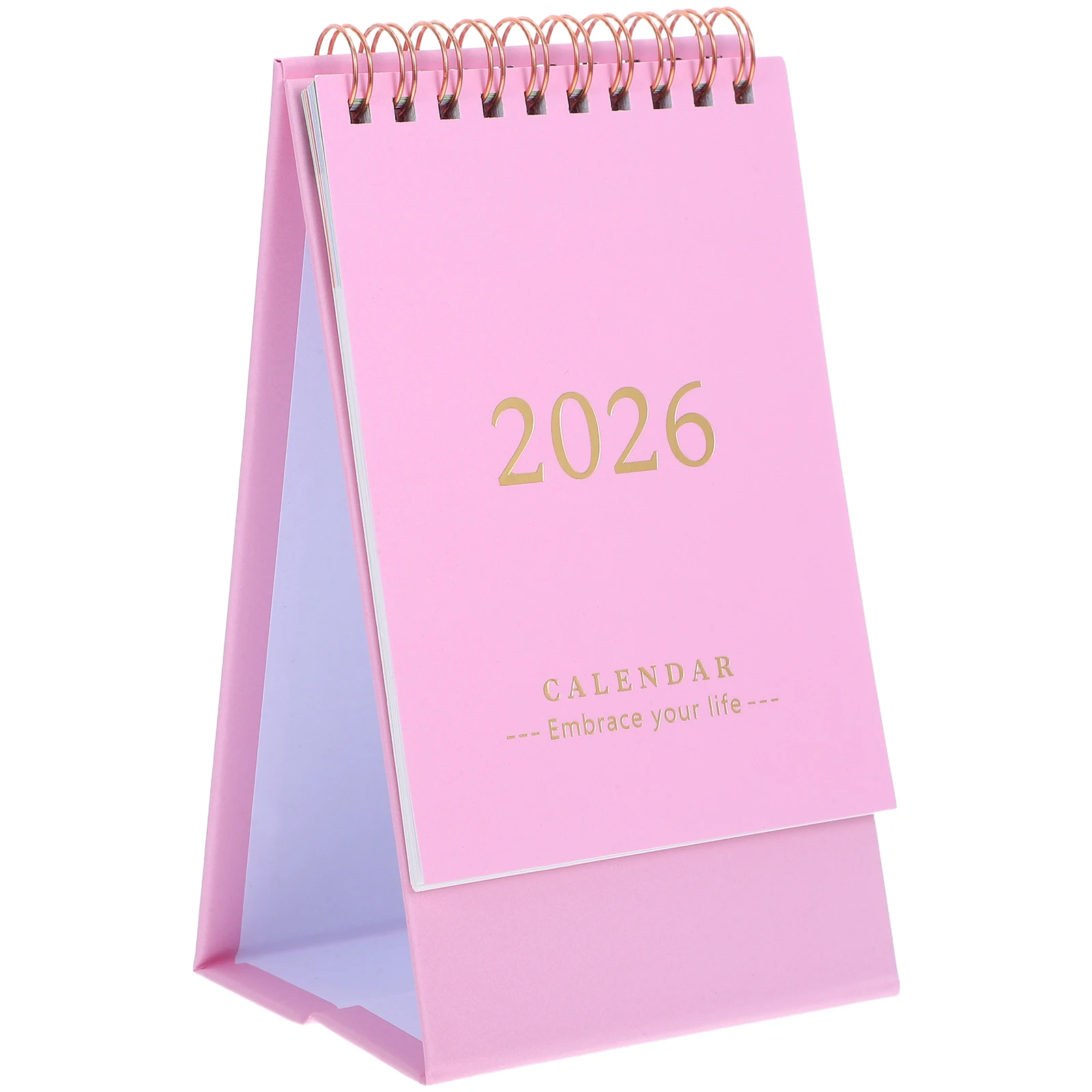 

2026 Desk Calendar Daily Planner Spiral Use Month Desktop Schedule Paper Flip Academic Year