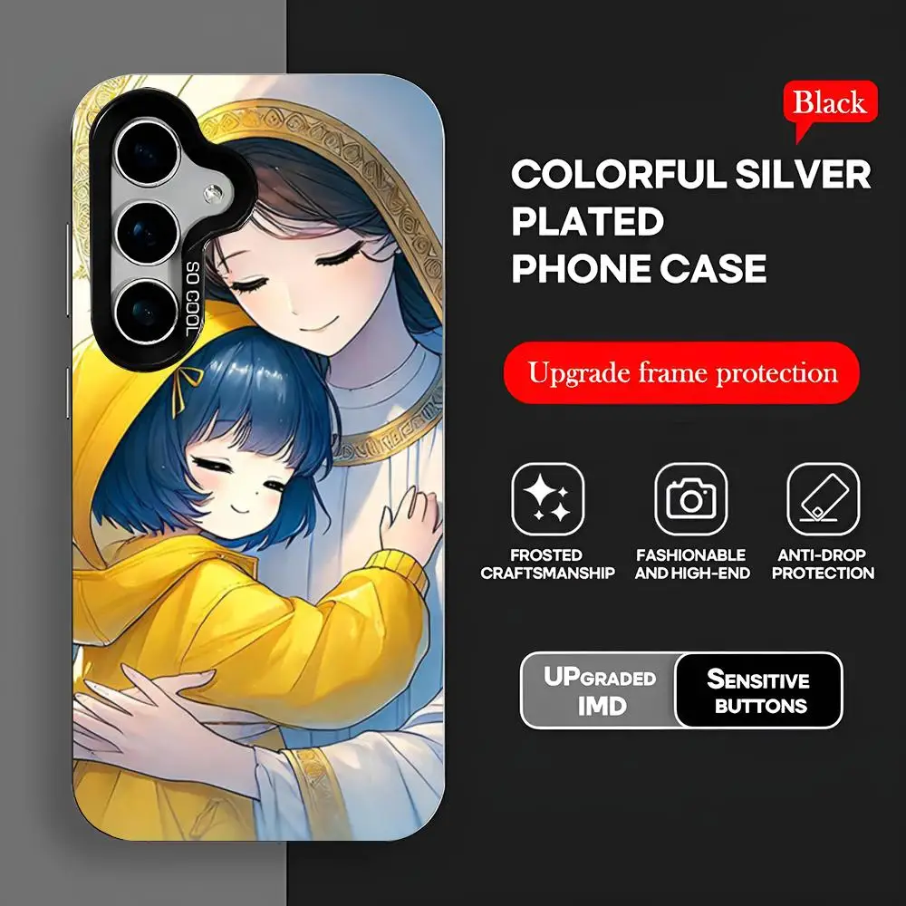 Anime Mascot Of The Catholic Church Luce Phone Case Celulares S25 Case IMD Colorful Phone Case Silver Cover Suitable For Amsung