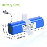 Battery 5200mAh 12800mAh For XiaoMi Lydsto R1 Roidmi Eve Plus Viomi S9 Robot Vacuum Cleaner Battery Pack Accessories Parts 14.4V