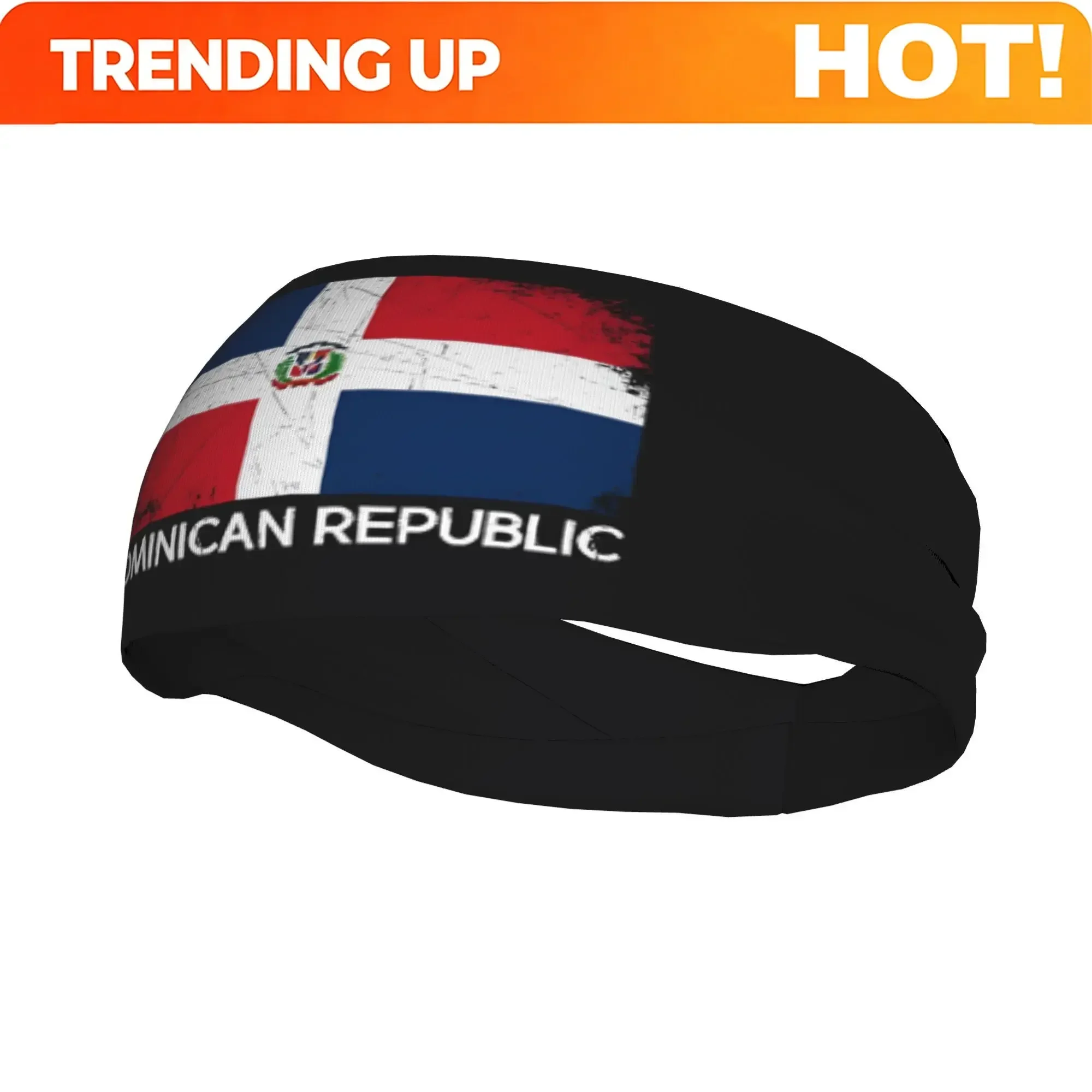 Customization [Dominican Flag Headband] Sports Headband | Hygroscopic Exercise | Dominican Flag Hair Accessory
