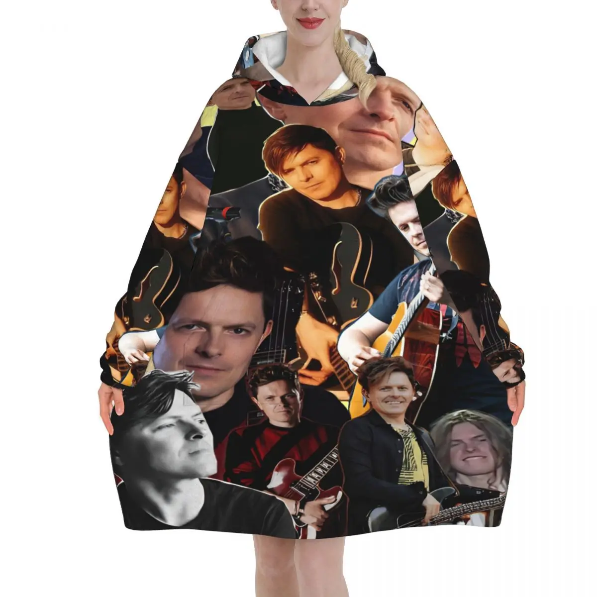Michael Patrick Kelly MPK Blanket Hoodie Wearable Blanket Oversize with Pocket Warm Sleeping Bag Soft Cozy Onesie