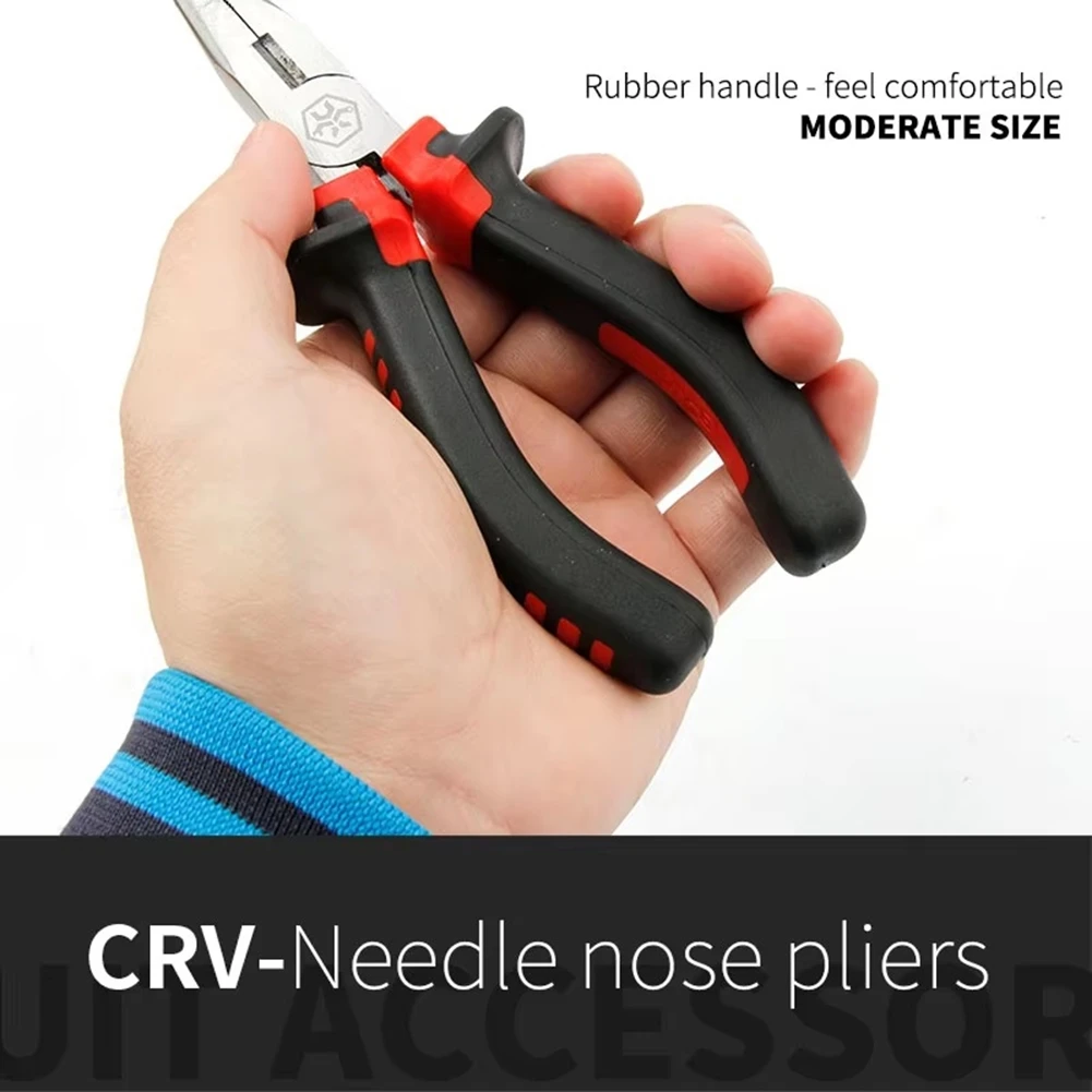 Multi-use Gear Crome Vanadium8 InchPlier 1Pcs Needle Nose Pliers Press Tool Multi Hand Tool with Double Colour Handle