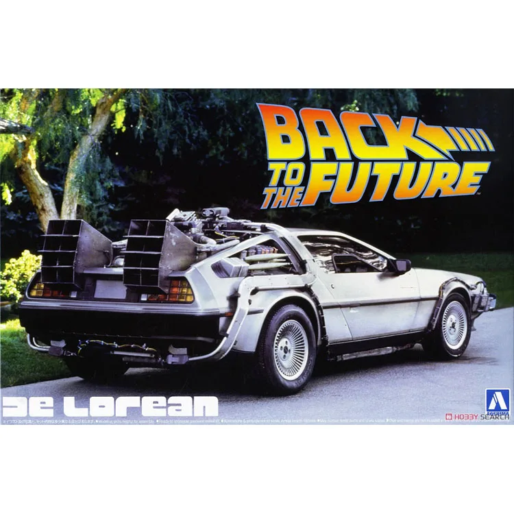 Aoshima Plastic Assembly Car Model 1/24 Scale Back to the Future Series Time Machine Delorean I II III Model Kit 05916/17/18