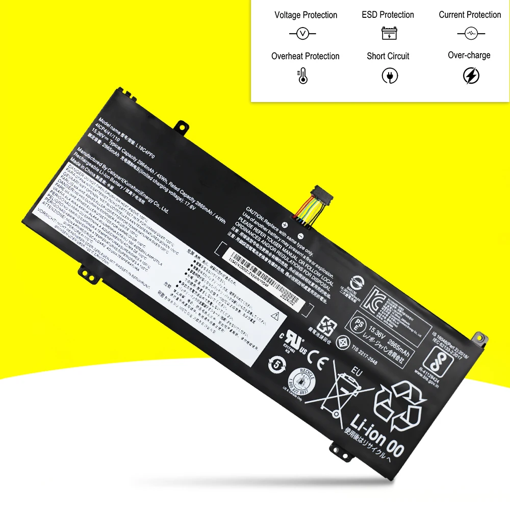 Imagem -03 - para Lenovo Thinkpad X390 X395 X13 1st Gen2023 Series Bateria do Portátil L18m6pd1 L18d6pd1 Sb10t83168 5b10w13925 4220mah L18c6pd1