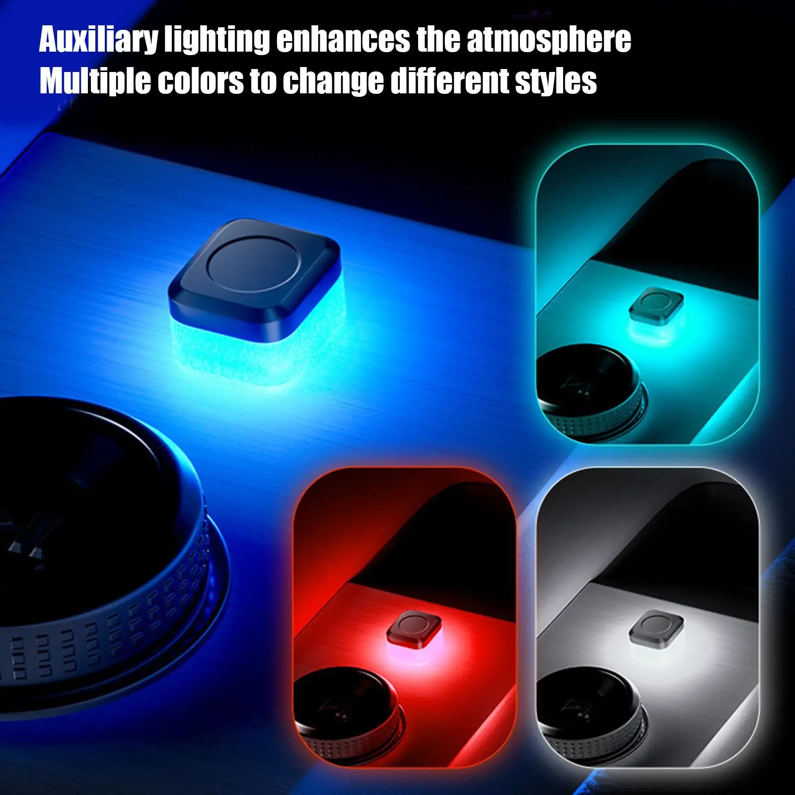 USB LED Lights for Car LED USB Car Light Ambient Light Wireless Multicolor Night Light Multiple Modes Interior Light for All Car