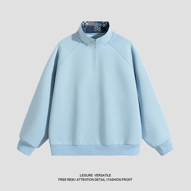 

Новая мужская высококачественная повседневная куртка с длинными рукавами на полумолнии, короткая мужская комплексная тренировочная куртка, теплая куртка с воротником-стойкой