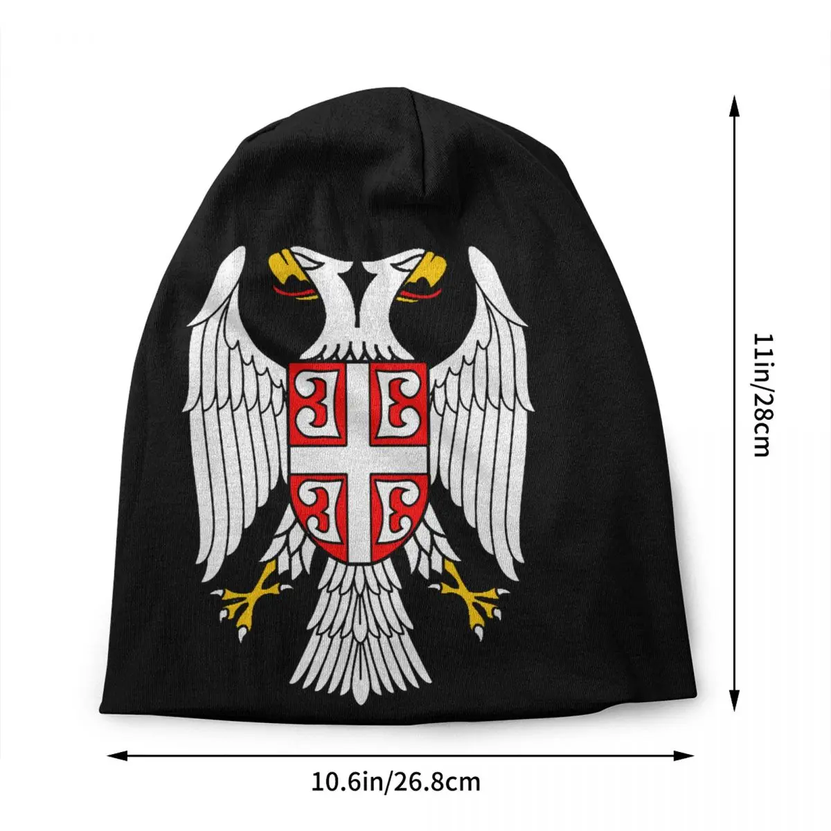 Serbian Eagle Coat Of Arms Bonnet Hats Street Knit Hat For Men Women Warm Winter Serbian Flag Skullies Beanies Caps