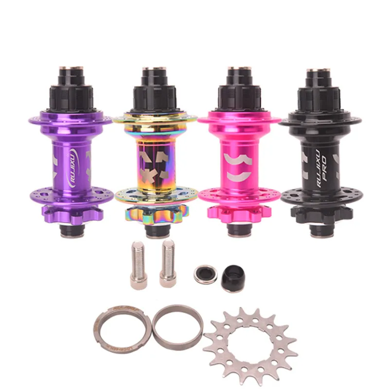 RUJIXU Dirt Jump Hub Single speed Locks Machining Aluminum Alloy 32holes 120point 135*10mm,DJ MTB Bike hub 6 claw 3 teeth BMX