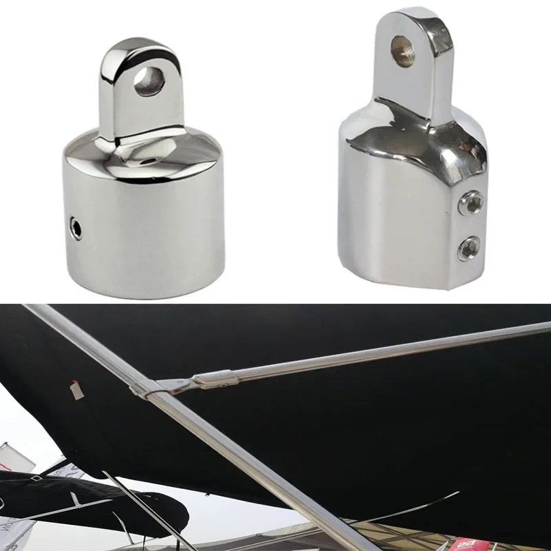 1PC 22mm25mm Stainless Steel Pipe Eye End Cap  Bimini Top Fitting Hardware /Marine Boat Yacht External Eye End/Canopy Tube End