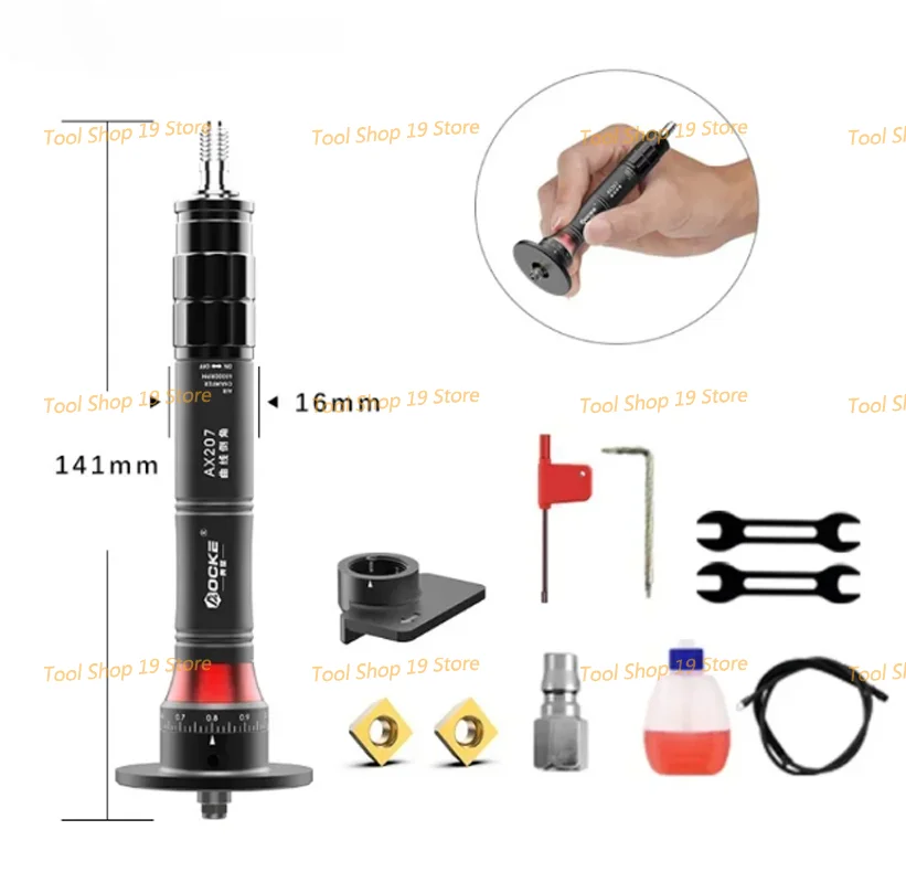 AX207 Mini smussatrice pneumatica 45 gradi strumento di smussatura per sbavatura in metallo palmare regolabile con lame