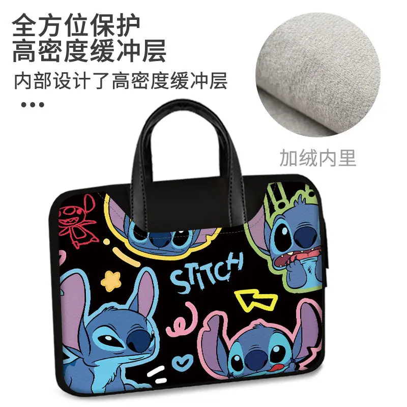 New Disney Stitch PU computer bag portable suitable for notebook Lilo and Stitch Apple macbook pro 15.6 14 16 inch holiday gift