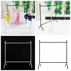 Iron Doll Clothes Rack Dolls Accessories Playing House Mini Cloth Organizer Photo Props Toy Miniature Clothes Display Rack