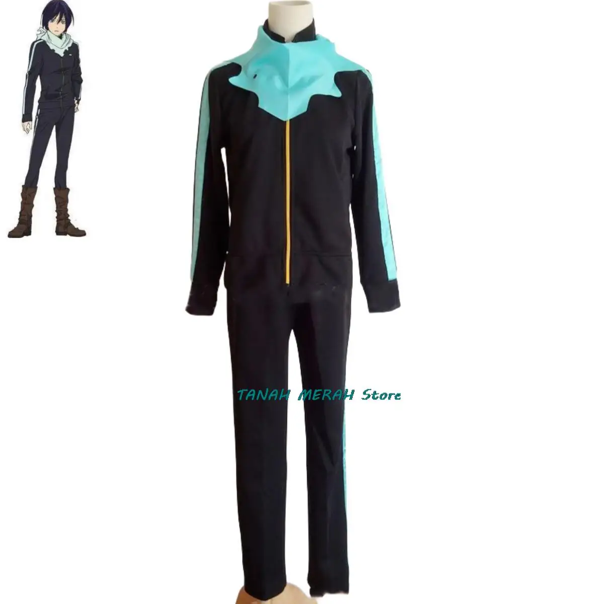 Anime Noragami Yato Cosplay Costume Stray God Purple Wig Sports Clothes Set Uniform Adult Man Woman Halloween Carnival Suit